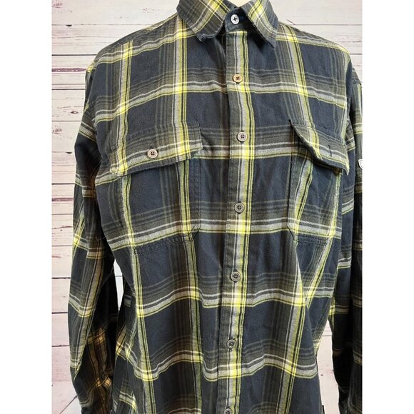 Kuhl Plaid Shirt Wool Blend Mens size Large Long sleeve Mountain Grown Button Up - Picture 6 of 12